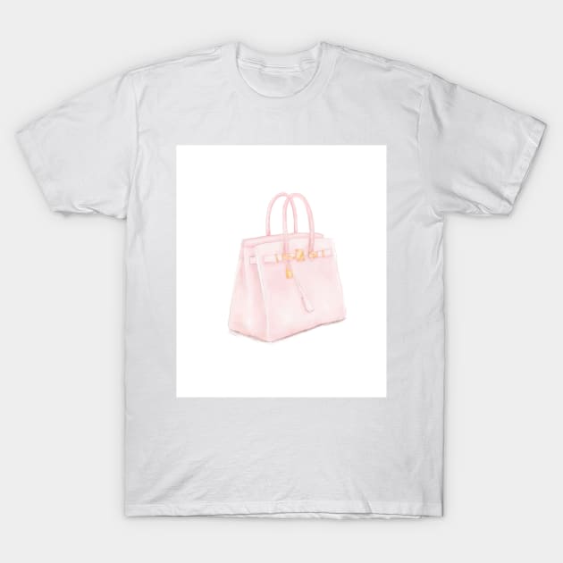 Pink Designer Handbag T-Shirt by ArTeaCupcake